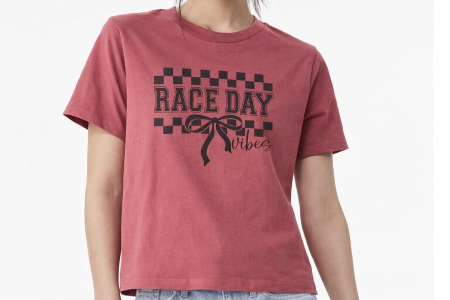 Race Day Vibes Cropped Tee