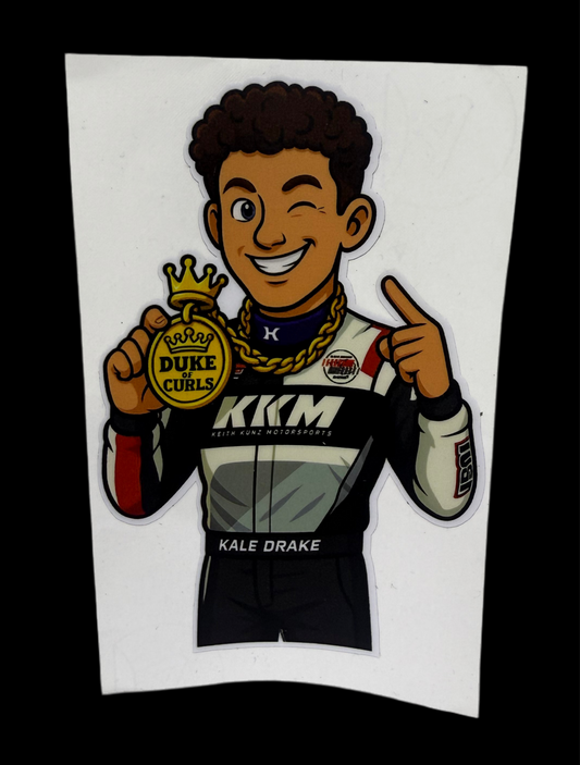 Duke of Curls Sticker
