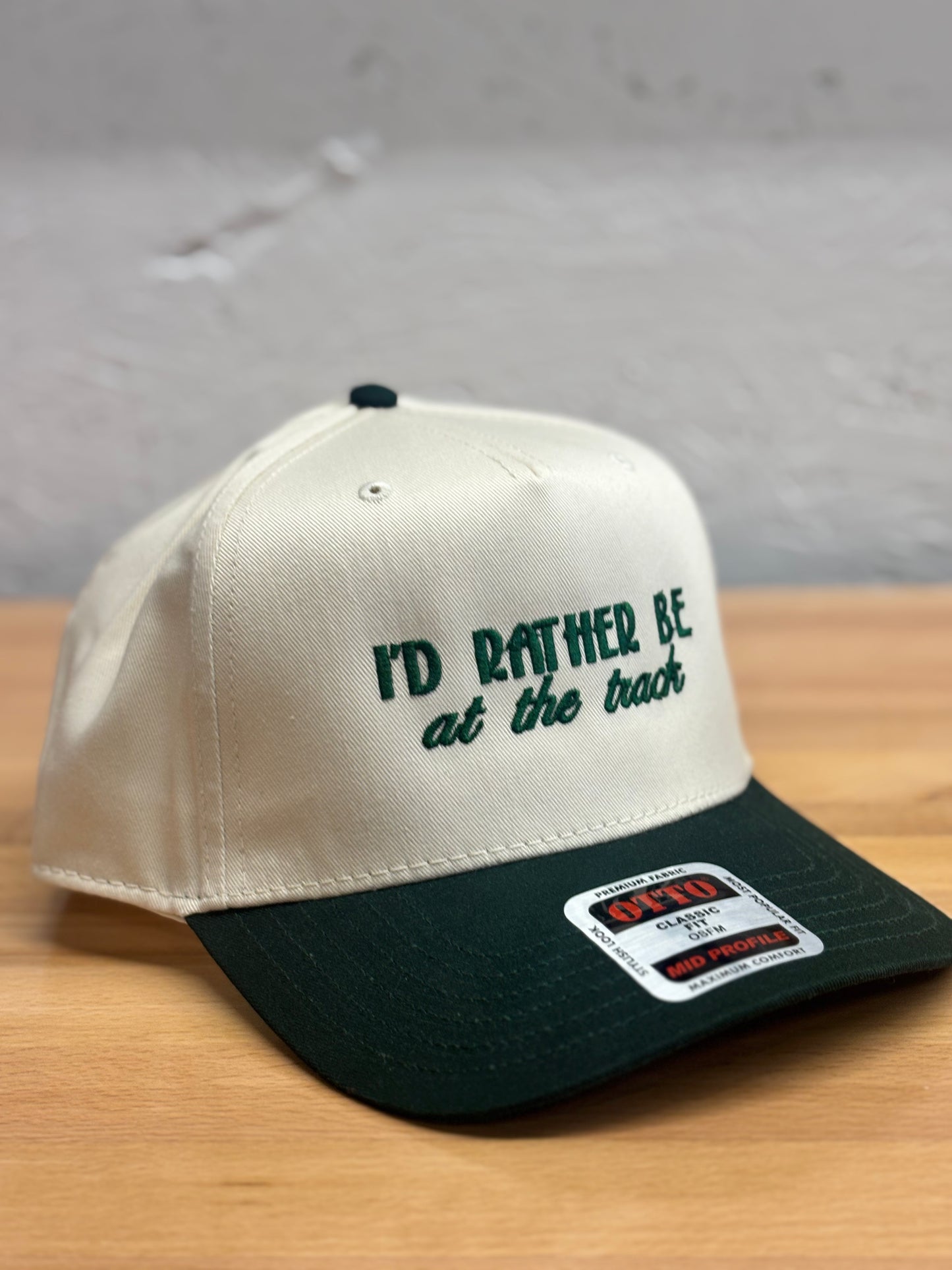 I’d Rather Be at the track Trucker hats