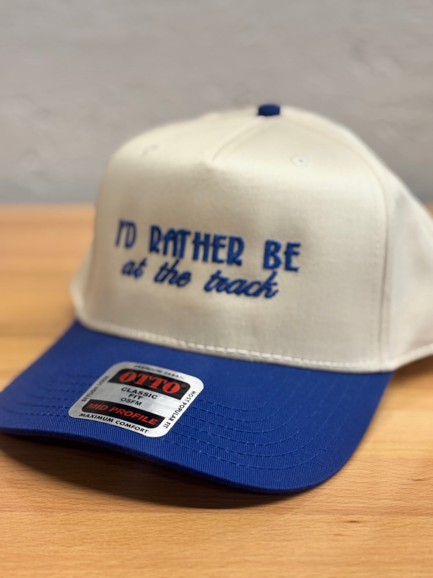 I’d Rather Be at the track Trucker hats