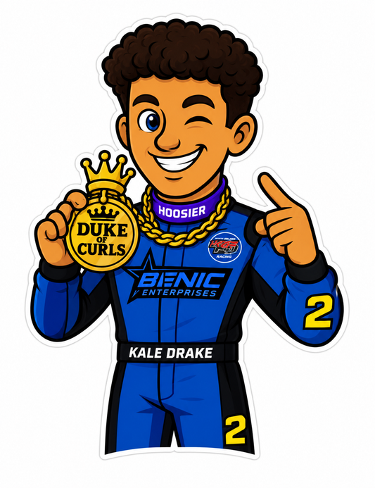 Duke of Curls Sticker