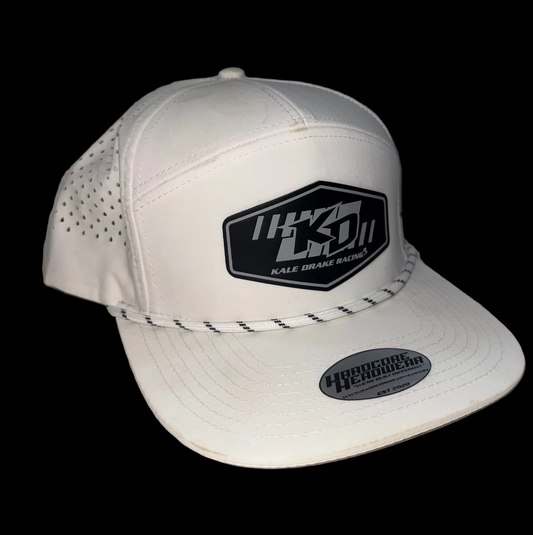 KD x HCH FLAT BILL HAT GREY LEATHER PATCH